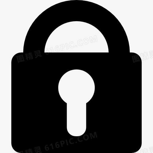 锁定的挂锁安全接口符号图标