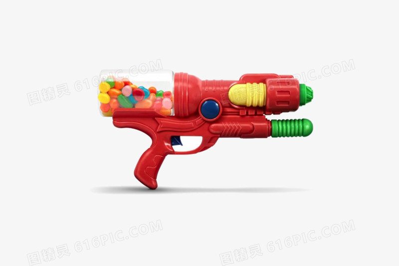 红色儿童玩具枪糖果