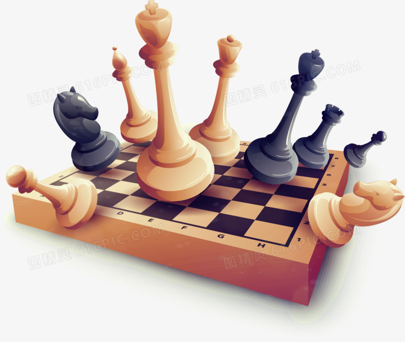 矢量手绘国际象棋