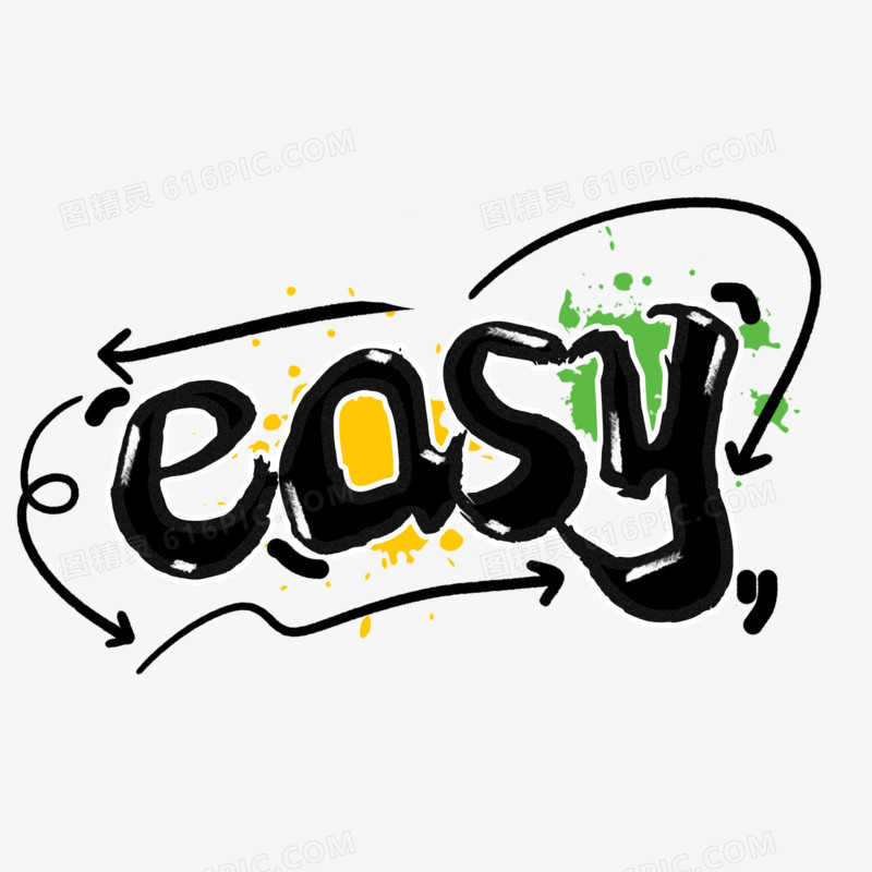 easy手繪英文藝術字設計