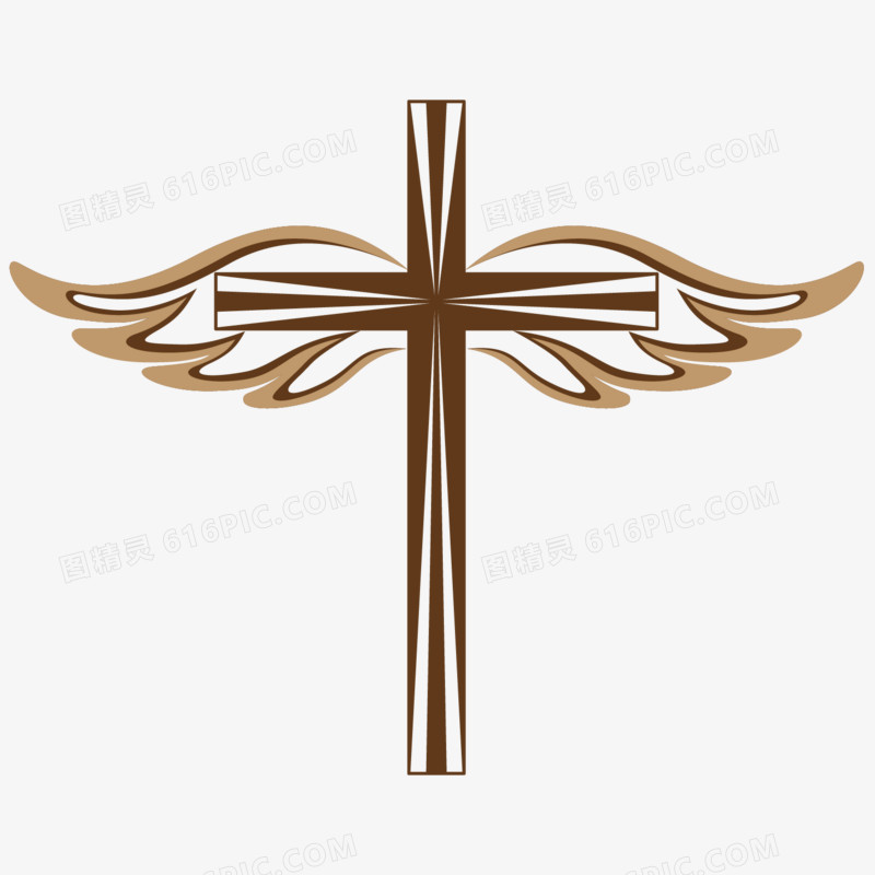 耶稣十字架装饰插画