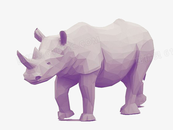 3D打印紫色河马