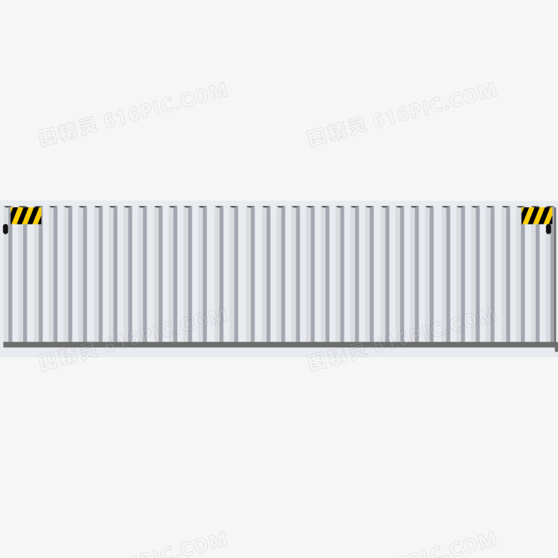 扁平化灰色集装箱