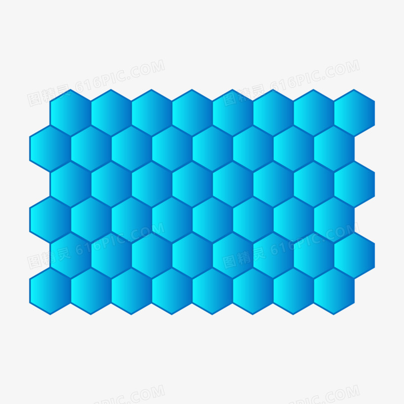 蓝色六边形蜂窝纹理素材