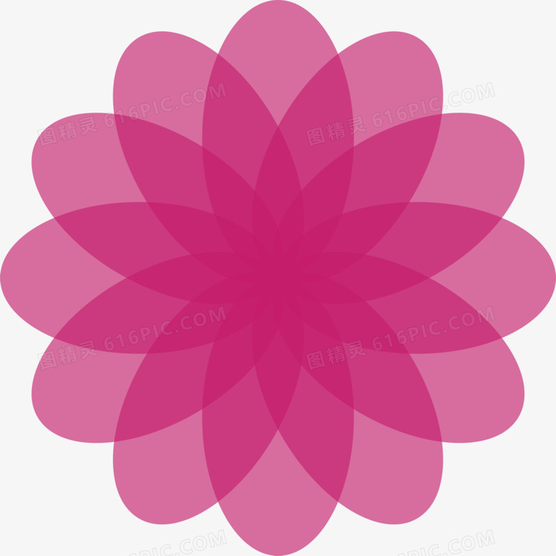 粉色半透明花瓣海报