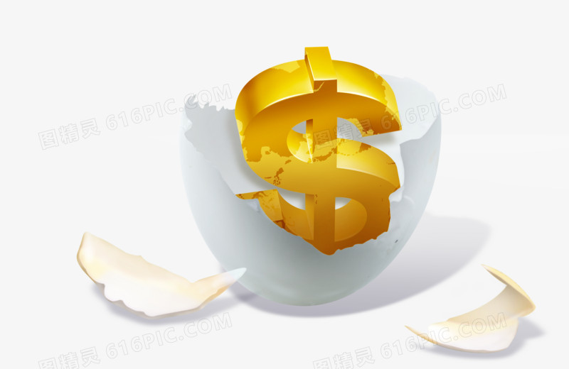 鸡蛋壳中的美元符号