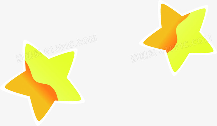 扁平风格创意合成黄色的五角星