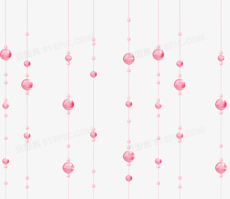 垂吊的粉红色球体