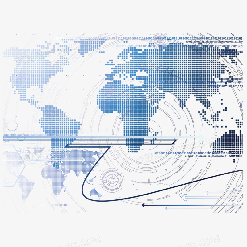 矢量地图和科技纹理