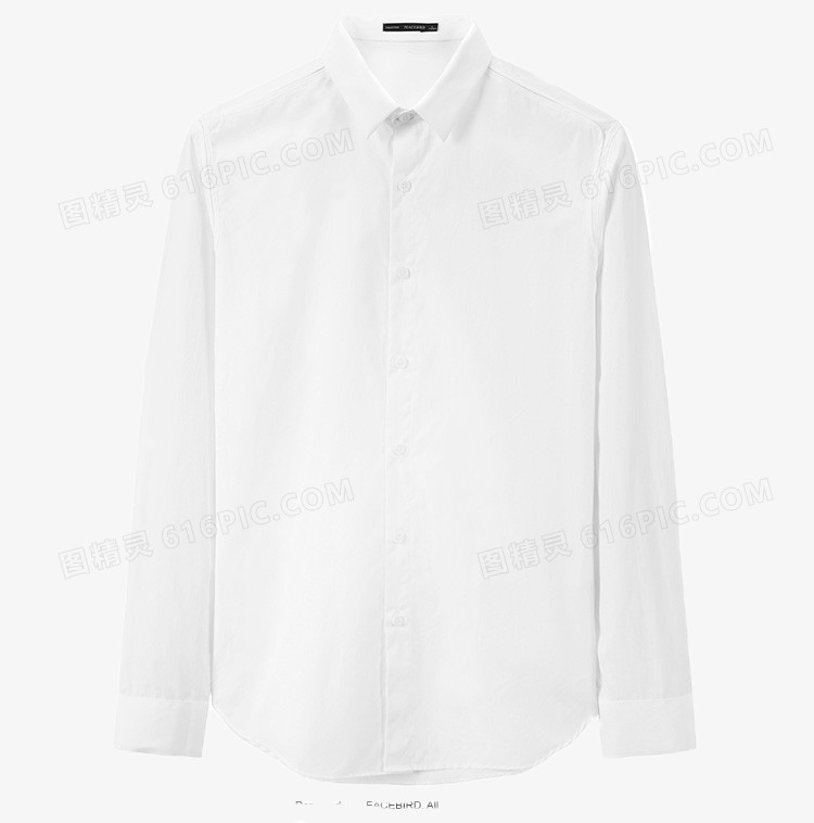 白色简约时尚立体休闲衬衫