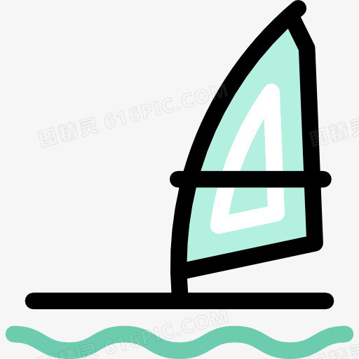 风帆冲浪图标