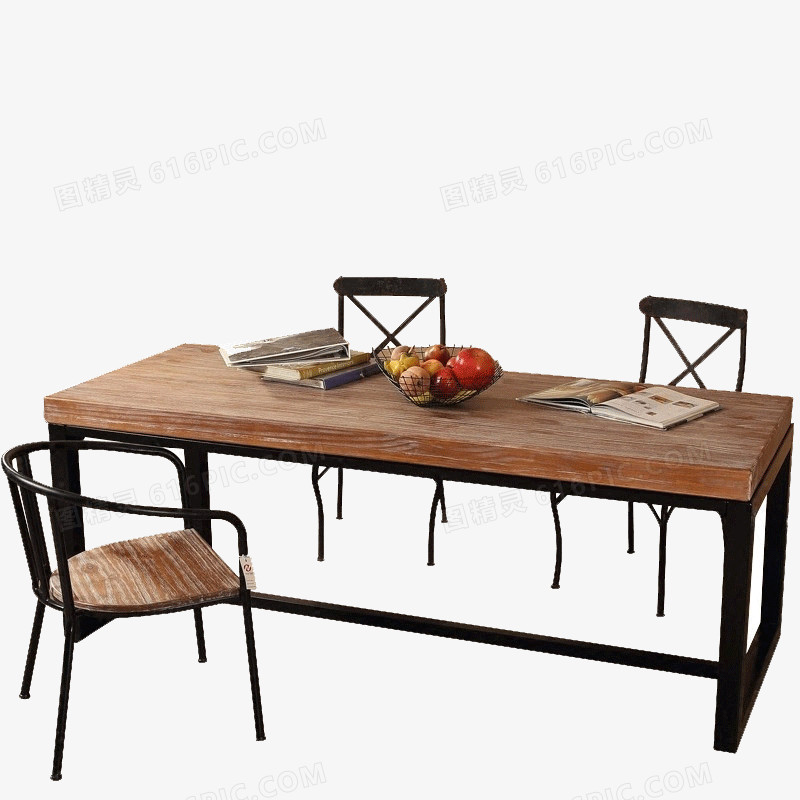书桌美式餐桌椅组合桌椅家具