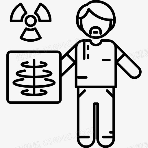 放射科工作的图标