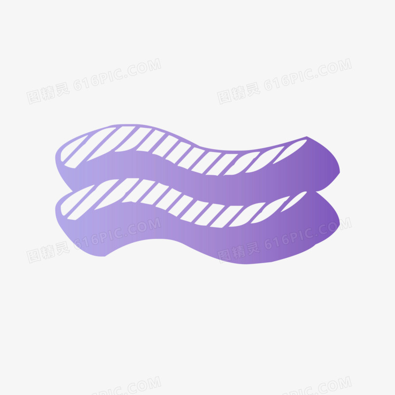 手绘紫色约等于数学符号素材