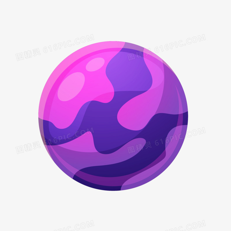 紫色矢量卡通航天星球素材