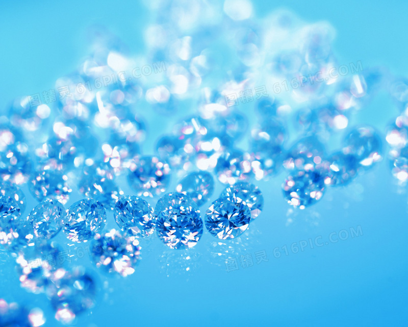 蓝色高清钻石奢华装饰
