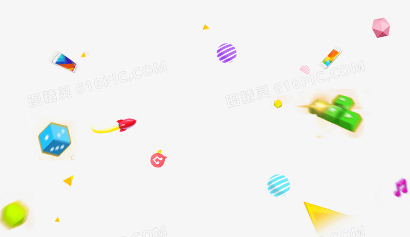 彩色扁平漂浮