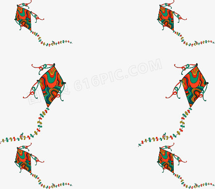 卡通风筝底纹