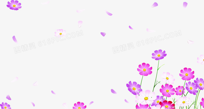 春天手绘花朵花瓣