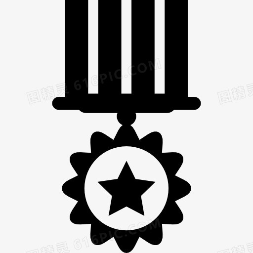 星勋章丝带图标
