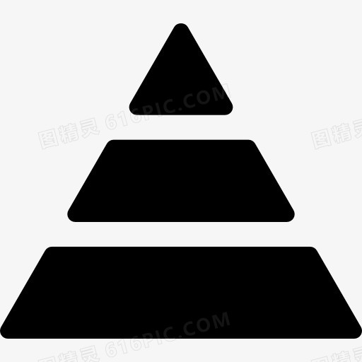 三层金字塔图标
