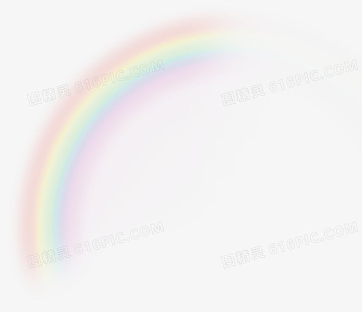彩虹 透明背景png素材