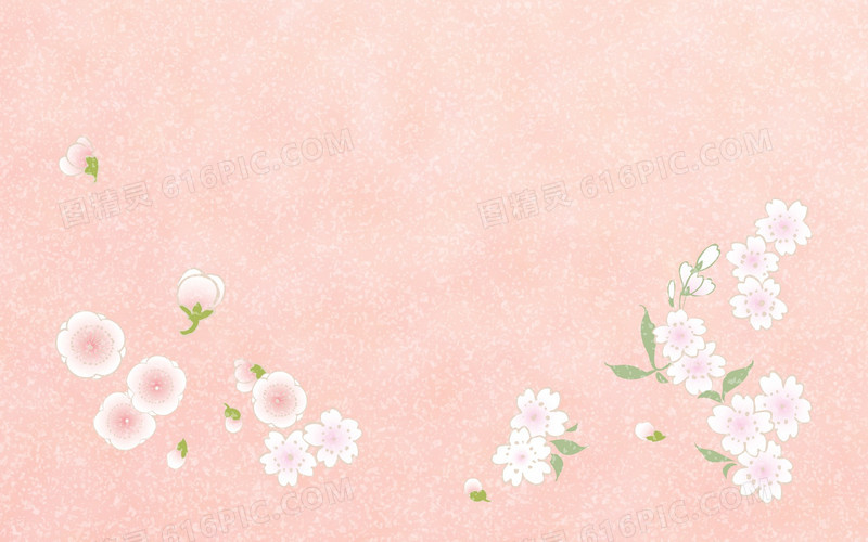 手绘粉色花朵淡雅壁纸