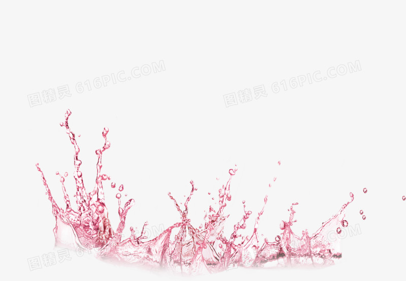 手绘粉色化妆品水滴