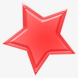 红色立体凸显五角星