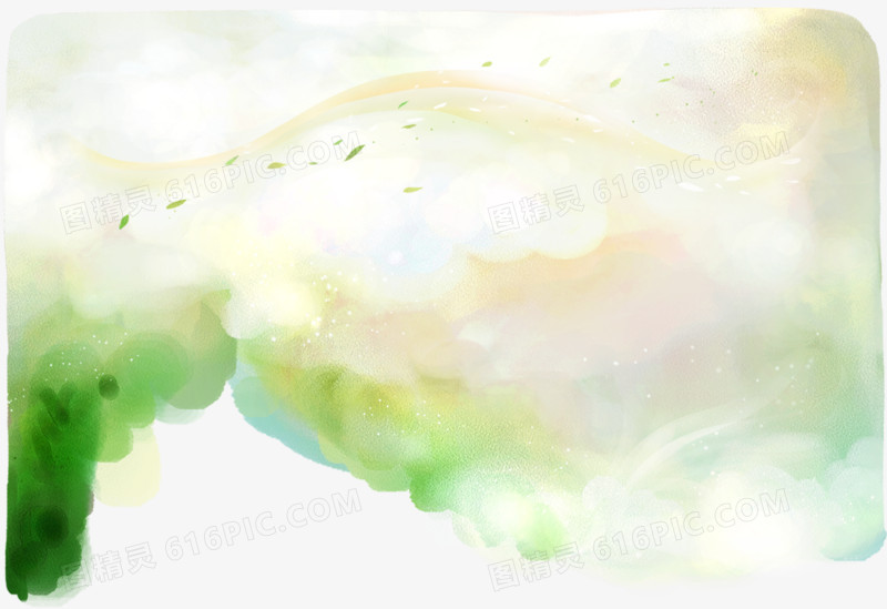 唯美手绘云雾场景