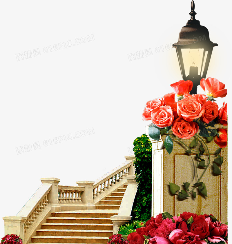 欧式别墅楼梯玫瑰地产