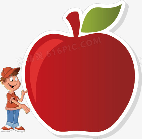 卡通儿童水果标签素材