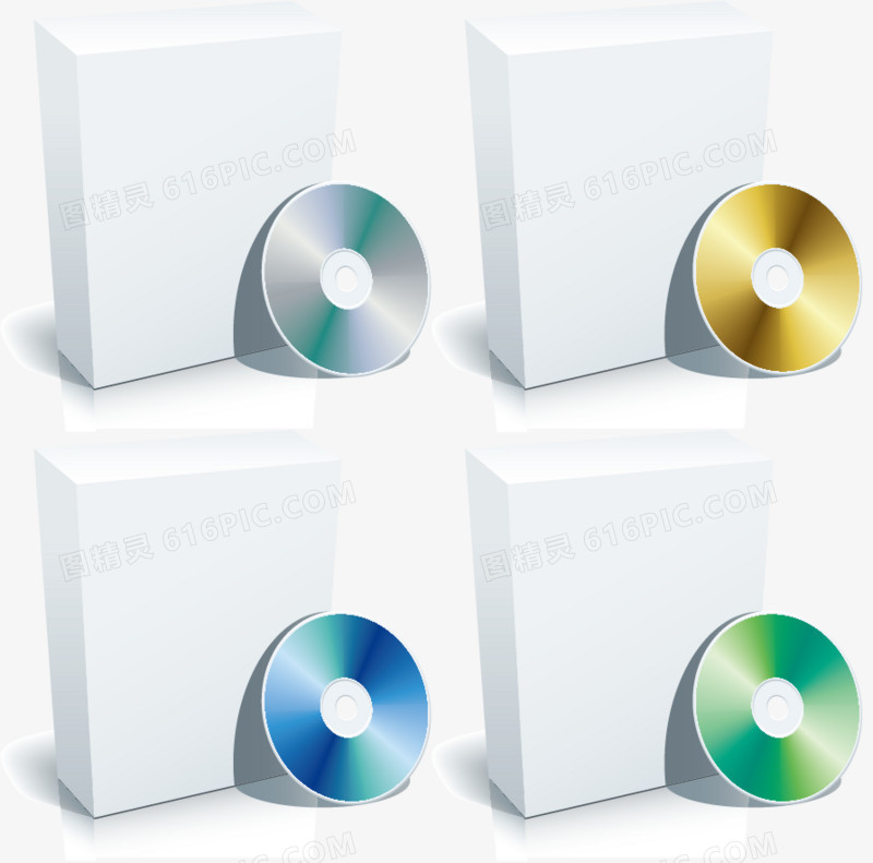 空白软件包装盒模板矢量素材,eps格式
