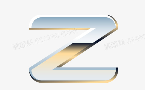 金属质感字母Z
