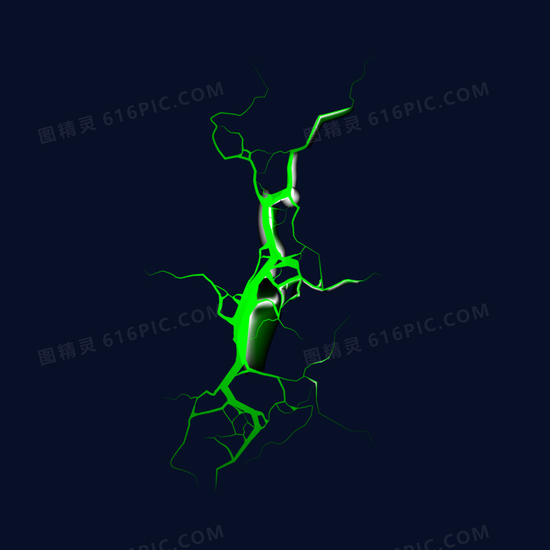 绿色矢量神经元免抠素材