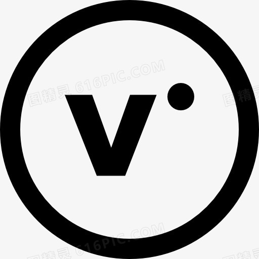 VIRB标志社会圆形按钮图标