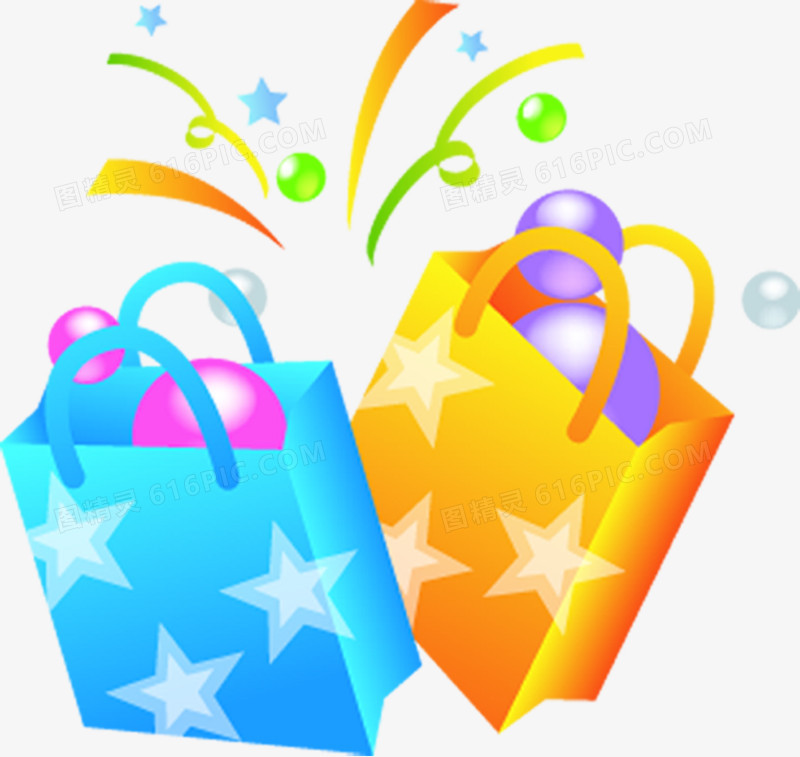 手绘五角星手拿袋