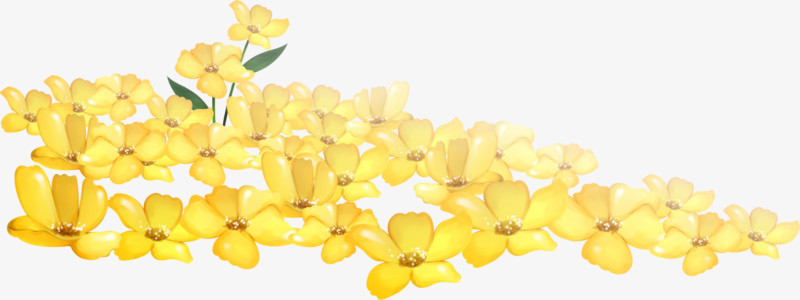 黄色可爱花朵造型花海