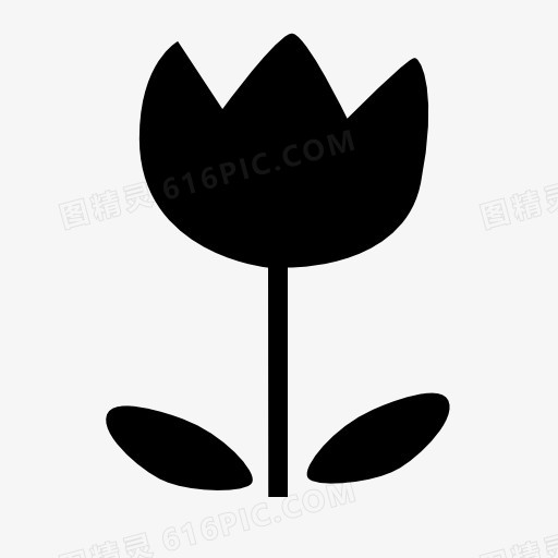 黑色花朵图标