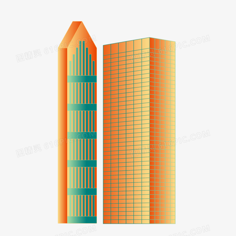 矢量成都商务中心区地标建筑素材