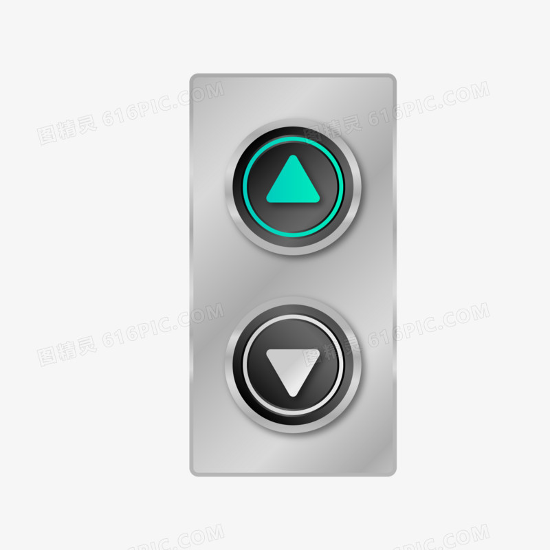 手绘矢量电梯上下键按钮素材
