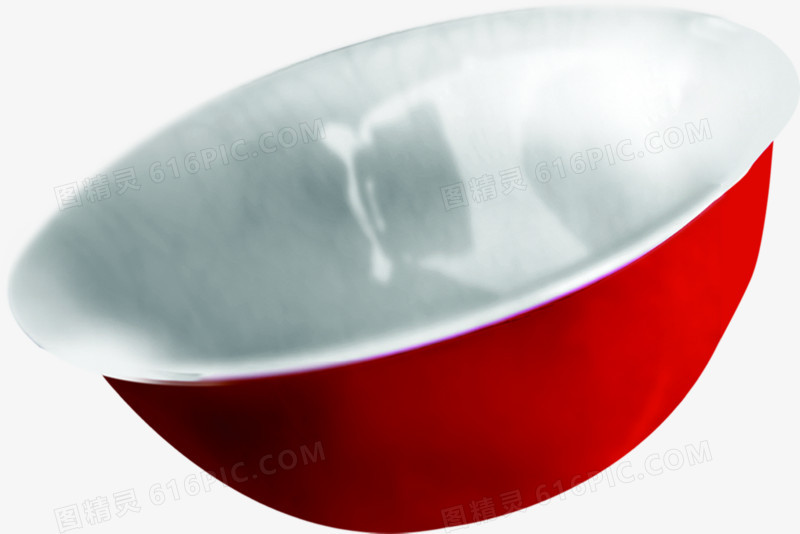 红色瓷碗白芯图片