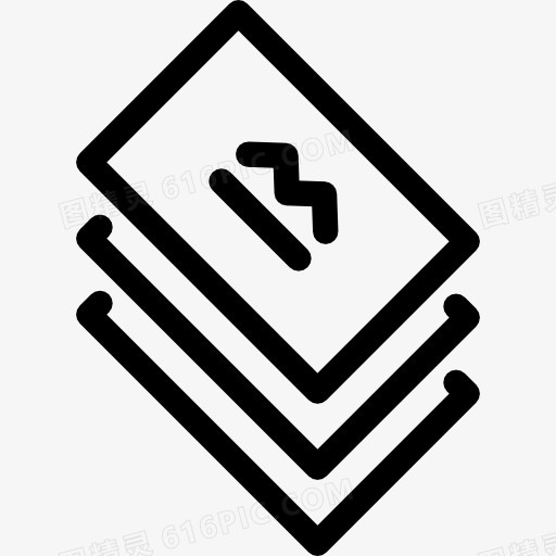 斜堆卡片图标