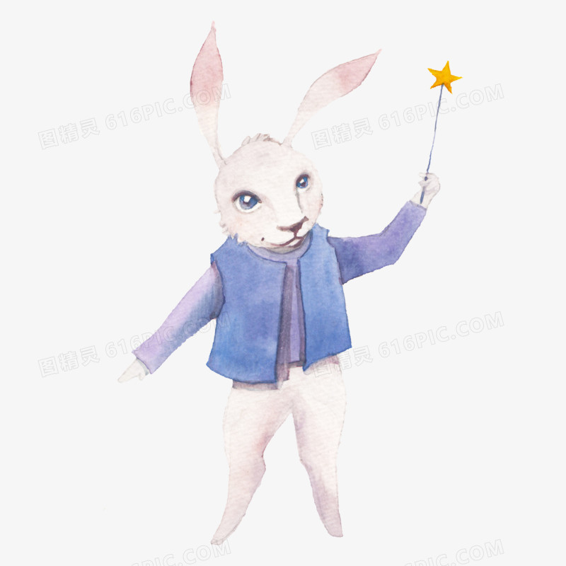 水彩可爱兔子插画