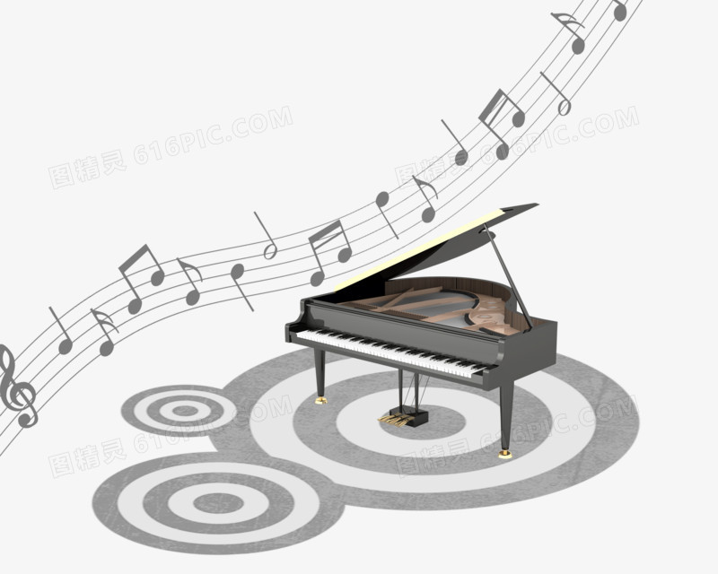 钢琴音乐符号免抠素材