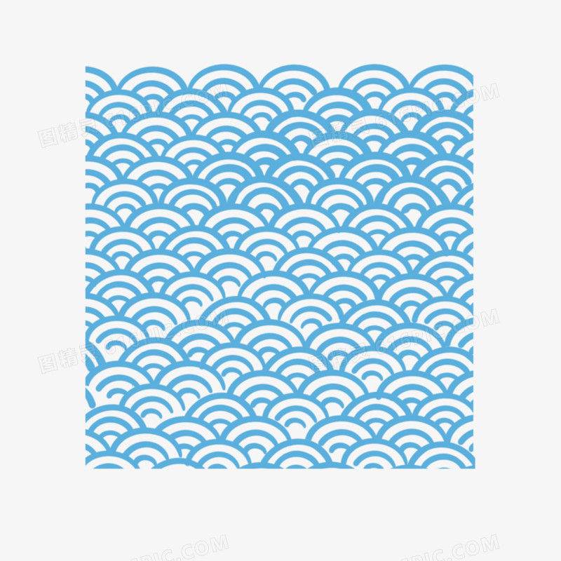 蓝色鱼鳞纹水波底纹素材