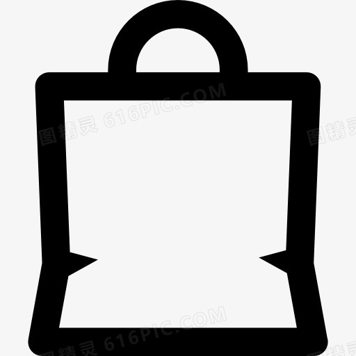 纸袋的商业工具大纲符号图标