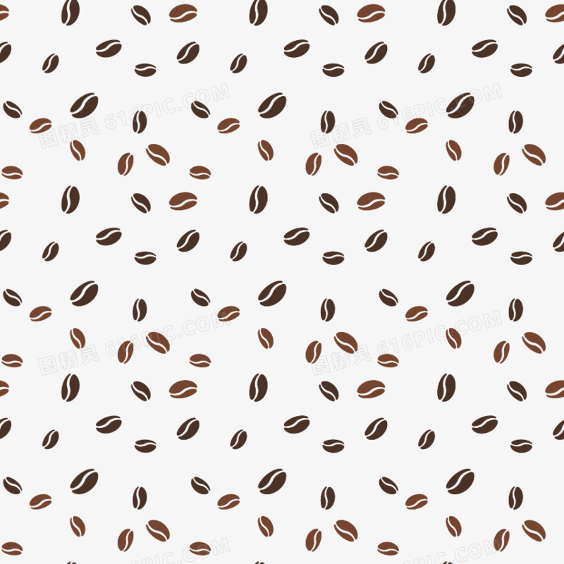 创意咖啡豆无缝背景矢量图