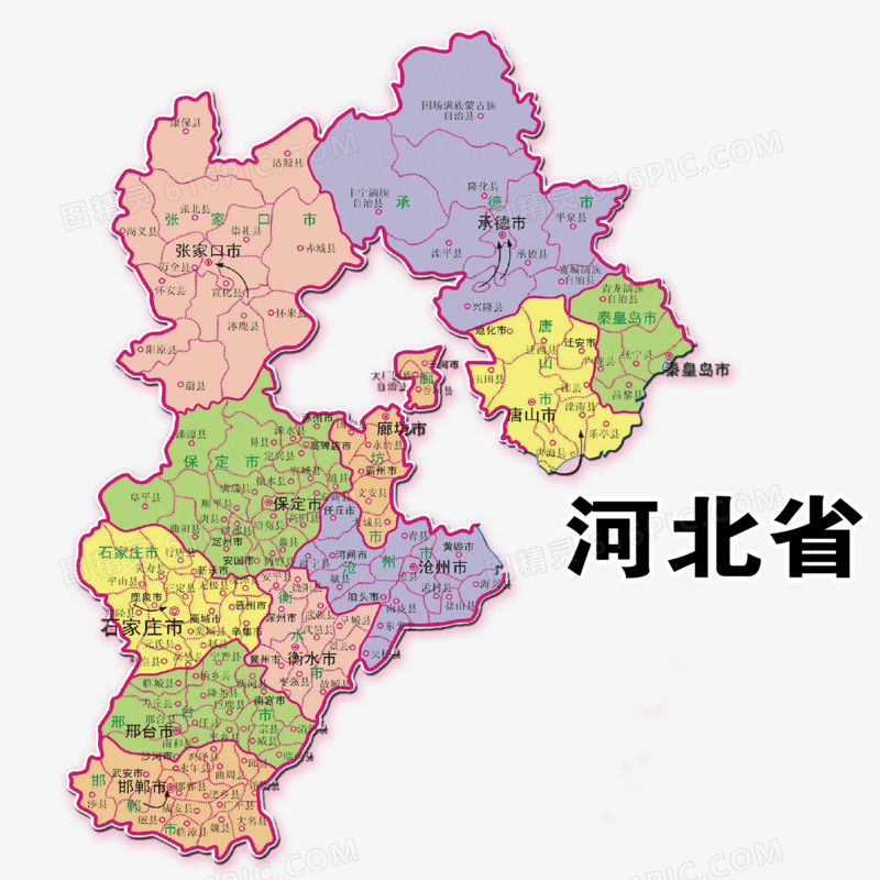 河北省地图素材