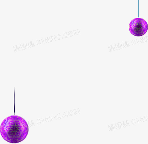 紫色圆球圣诞花纹